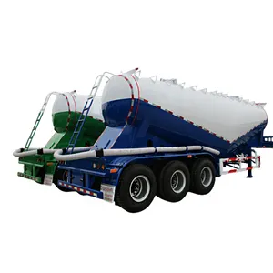 Veículo master 3 4 eixle 50cbm 3 flyash seco interlink cimento a granel pó tanque reboque silo venda quente