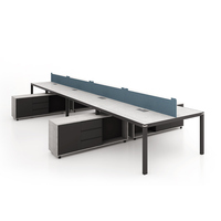 Table de centre d'appels convertible en bois, design moderne, prix usine, pour 4, 6, 8 ou 10 personnes, poste de travail en cubicle de bureau