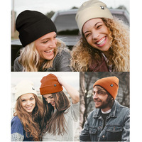 Vente en gros de bonnets en tricot acrylique personnalisés avec logo, motif de personnage de dessin animé, unisexe, hiver, extérieur, coupe-vent, chauds, protège-oreilles
