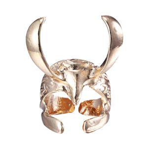 Bijoux fantaisie en alliage de zinc, bague punk avec breloque film <span class=keywords><strong>Thor</strong></span>, bague casque de <span class=keywords><strong>Loki</strong></span> du Monde Noir pour hommes, fourniture directe d'usine - Product Image 3