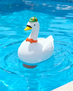 Chargeur chimique de <span class=keywords><strong>piscine</strong></span> en forme de cygne élégant avec contrôle de débit réglable pour piscines creusées et hors sol - Product Image 2