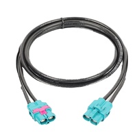 Connecteur femelle à double cavité Gigabit Ethernet pour automobile, prise droite, bleu aqua, faisceau Rosen TE personnalisé, modèle ZYX