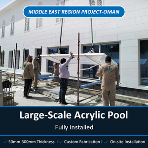 Lastra acrilica trasparente per piscina, forma personalizzata, spessore 50mm-300mm, 93% di trasmissione della luce. - Product Image 2