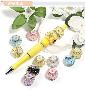 Vente en gros de perles à boule de diamant en forme de fleur à cinq pétales pour l'industrie lourde Accessoires de bijouterie - Product Image 5