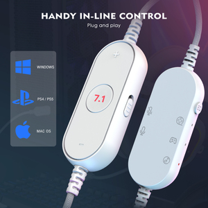 Audífonos <span class=keywords><strong>Fifine</strong></span> H6 de 3.5mm, Audífonos para Juegos con Cable USB de 7.1 Canales, Auriculares con Cancelación de Ruido RGB - Product Image 5