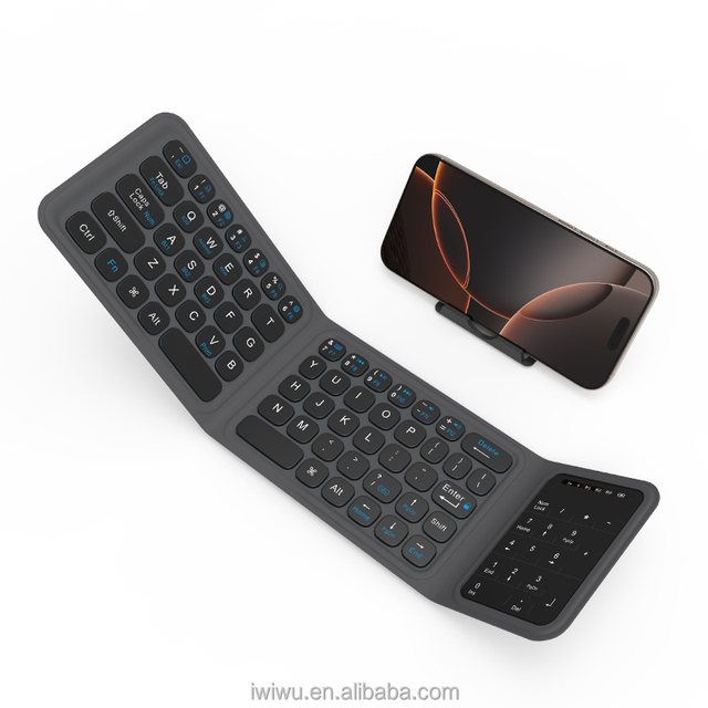 WiWU Foldable Wireless Keyboard for Tablet & Laptop Portable Computer Keypad with Stand