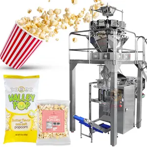 Penjualan terlaris mesin pengepakan Popcorn otomatis industri tas Popcorn mesin kemasan isi makanan ringan Popcorn mesin pengepakan