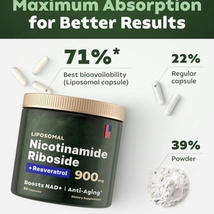 OEM Nicotinamide Riboside Resvératrol 80 Capsules 900mg Boosts NAD + Booster Anti Aging Cell Booster NAD Complément Alimentaire - Product Image 4