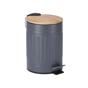 <span class=keywords><strong>Cubo</strong></span> de <span class=keywords><strong>basura</strong></span> redondo de Metal con tapa de bambú y Pedal, contenedor de <span class=keywords><strong>basura</strong></span> con papelera interior extraíble para <span class=keywords><strong>Baño</strong></span> - Product Image 2