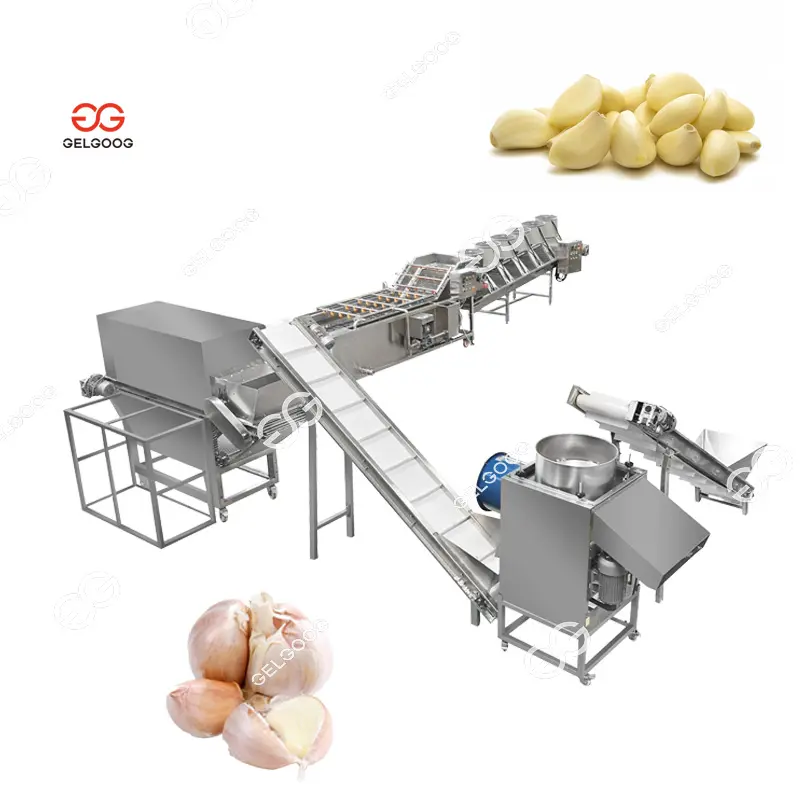 Automatic Output Equipment 2000Kg Per Hour Garlic Bulb Separator Production Line Garlic Peeling Machine Line