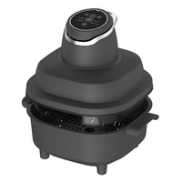Friteuse à air numérique avec écran tactile, 2400W, 8L, double cuve en verre, grill, revêtement antiadhésif, pièces lavables au lave-vaisselle, facile à nettoyer