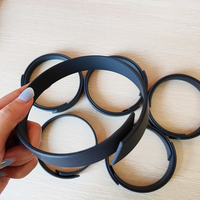 Anneaux de piston en PTFE modifiés TS, anneaux de guidage et de support en FKM - Forme ronde noire, faible friction, haute performance