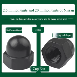 Tuerca hexagonal de cabeza redonda negra, tapa de tuerca de plástico, cubierta de tuerca, tapa de tornillo, grado 4.8, uso automotriz/electrónico, venta al por mayor M6/M8/M10/M12 - Product Image 2