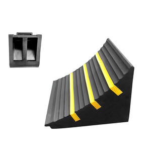 Parking <b>Block</b> Customized Pu <b>Rubber</b> Wheel Chock Durable Wheel Chock Tire Stop <b>Block</b> - Product Image 1