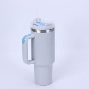 Factory Wholesale <b>40oz</b> Insulated <b>Tumbler</b> <b>with</b> <b>Handle</b> Lid Food Grade 304 Stainless Steel Car Travel Water Cup Custom Prin - Product Image 2