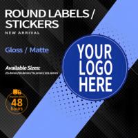Autocollants découpés sur mesure pour étiquettes d'emballage, vinyle imperméable, holographique, logo personnalisé, conforme RoHS