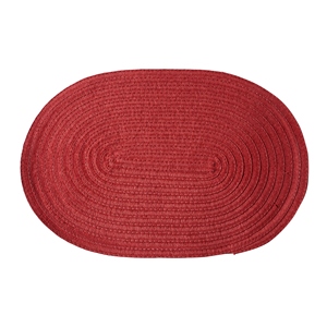 แผ่นรองจานรูปวงรีผ้าซักได้ สีแดงล้วน สำหรับใช้ในบ้าน ขนาด 45x30 ซม. - Product Image 1