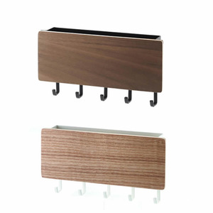 Liheng Japanese-Style Wall-Mounted Key Rack With Storage Box For Entryway <b>Hooks</b> And Mail Organizer - Product Image 5