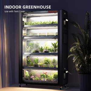 Support à plantes <span class=keywords><strong>Spider</strong></span> <span class=keywords><strong>Farmer</strong></span> à 6 niveaux avec 10 lampes de culture de 3 pieds, étagère pour plantes avec lampe LED à spectre complet 220W et tente de culture 1680D - Product Image 2