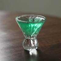 Mini verre à cocktail de petite capacité, verre à shot, tasse à Baijiu, tasse exquise pour dégustation de thé, verre à boisson de 50 ml, verre ordinaire léger