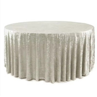 Nappe ronde personnalisée en velours pour les fêtes en plein air, les banquets, les mariages