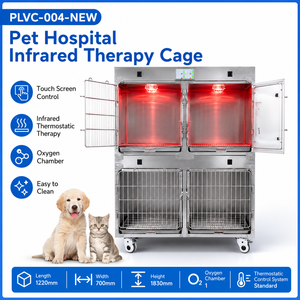 PLVC-004-NEW Jaula de Recuperación para Mascotas con Pantalla Digital para Perros y Gatos, Terapia de Luz Roja, Equipo Veterinario - Product Image 2
