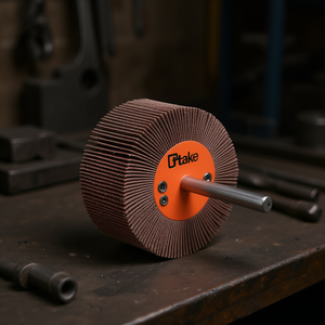 แผ่นขัดแบบผ้า Abrasive Cloth Flap Wheel ขนาด 80x30 มม. ก้าน 6 มม. สำหรับขัดโลหะ - Product Image 3