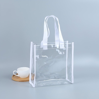 Handtas met eigen logo, effen kleur, PVC, vierkante vorm, grote capaciteit, waterdicht, minimalistische urban stijl, ultralicht, draagbaar