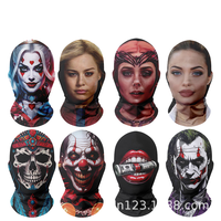 Masque de monstre effrayant en tissu noir pour Halloween, masque de visage d'horreur pour cosplay, costume pour les fêtes de commerce électronique transfrontalières