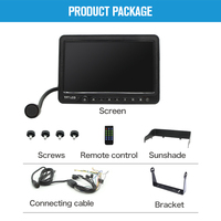 Moniteur autonome 7 pouces AHD avec enregistrement DVR pour bus et camions, affichage quad 4 canaux