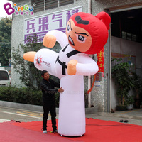 Figurine gonflable géante de dessin animé personnalisée, personnage de karaté, homme, publicité, garçon de taekwondo gonflable pour la décoration publicitaire