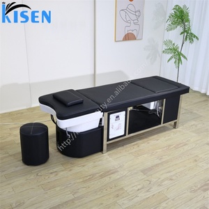 KISEN Mobilier de Salon de Beauté : Unités de Table de Massage à Circulation d'Eau pour Lavage de Cheveux, Thérapie Capillaire, Spa et Soins Thaïlandais, avec Bassin de Spa pour les Pieds - Product Image 2