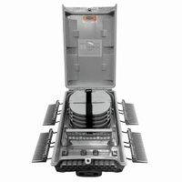 Boîtier de distribution de fibre optique FTTH extérieur étanche IP65 à 24 cœurs avec adaptateur SC/LC, prise en charge du répartiteur PLC, montage mural