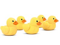 Animal en peluche de canard jaune personnalisé avec bébé jouet en peluche de canard avec poche à fermeture éclair 5 pièces jouets de canards en peluche d'anniversaire