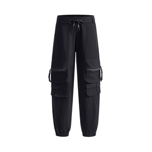 Pantalon décontracté homme en toile légère avec logo personnalisé, multi-poches, coupe large, taille élastique, respirant, idéal pour l'été - Product Image 3