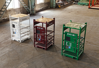 Conteneur porte-bouteilles de gaz offshore DNV 2.7-1 Standard 12 ou 16 pièces avec cadre de levage, ensemble de supports pour bouteilles d'azote