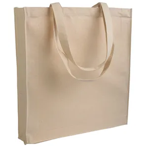 Borsa shopper in cotone con soffietto 280g personalizzabile per merchandising - Product Image 1