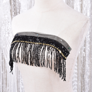 Pemasok Bordir Pinggiran Renda Cina, Renda Mewah Bergaya, Aplikasi Renda, Renda Payet untuk Gaun - Product Image 2