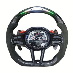 พวงมาลัยคาร์บอนไฟเบอร์ฟอร์จแท้ สำหรับ BMW G20 G30 G38 G11 G12 G01 F30 G02 Pre-LCI 530e 540i M-Sport [ไม่มีถุงลมนิรภัย] - Product Image 3