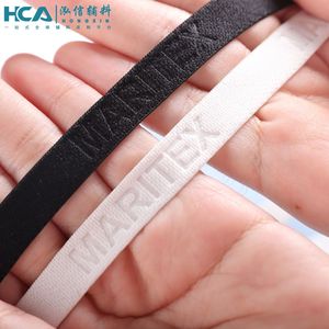 10Mm 3/8 Inch Tùy Chỉnh Dệt Thư Ribbon Debossed In Ấn Nylon Trở Lại Cổ Băng Với Logo Cho T-Shirt Áo Len - Product Image 5