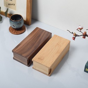 مجوهرات خشبية قابلة للسحب من الخارج-صندوق صائب للنظارات الشمسية المصنوعات اليدوية بودا الخرز المنحوت النقش - Product Image 6