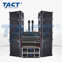 Système de sonorisation de conférence de haut-parleur à double haut-parleur à colonne à la mode avec amplificateur de puissance numérique Line Array à col de cygne