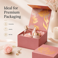 Kotak Kaku Magnetik Lipat Mewah Grosir Pabrik, Kotak Lipat Berlapis Emas, Kemasan Premium Ramah Lingkungan, Grosir