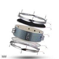 OEM New Type Professional Double Sided Silent Portable 5 Drums 3 Cymbals Jazz Acoustic Drum Set for Adult