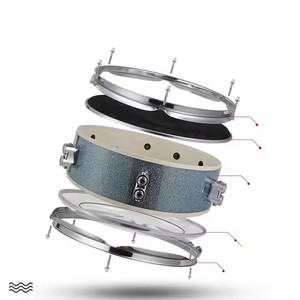 OEM New Type Professional Double Sided Silent Portable 5 <b>Drums</b> 3 Cymbals Jazz Acoustic <b>Drum</b> Set for Adult - Product Image 4