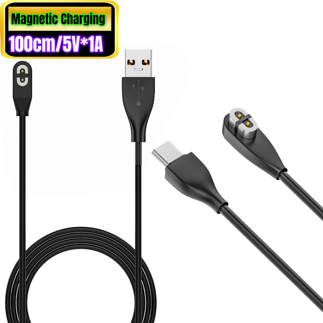5V 1A 3.3FT USB a C Type-C Magnetic Charging Cable for Shokz Aeropex OpenRun Pro Charger Replacement Magnetic Charging Cable