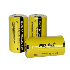 ニカドSc2000mah 1.2v サブC充電式電池 掃除機/ソーラーパネル/電動工具用 - Product Image 1