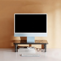 Support de moniteur de bureau réglable, support d'écran d'ordinateur, support d'affichage pour ordinateur de bureau, pour bureau, studio, travail, études, étudiants