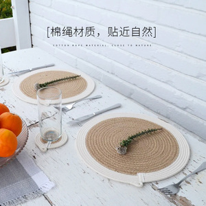 Wholesale Round Jute Heat-Resistant Decorative <b>Placemats</b> Custom Home Decor <b>Placemats</b> - Product Image 2