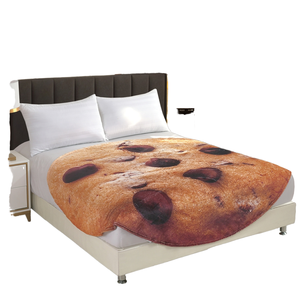 FY Vente à Chaud Flanelle Super Douce Recyclée Polyester Aliments Biscuits Donut Fruits Tarte Pizza Pepperoni Omelette Tortilla Couverture - Product Image 3
